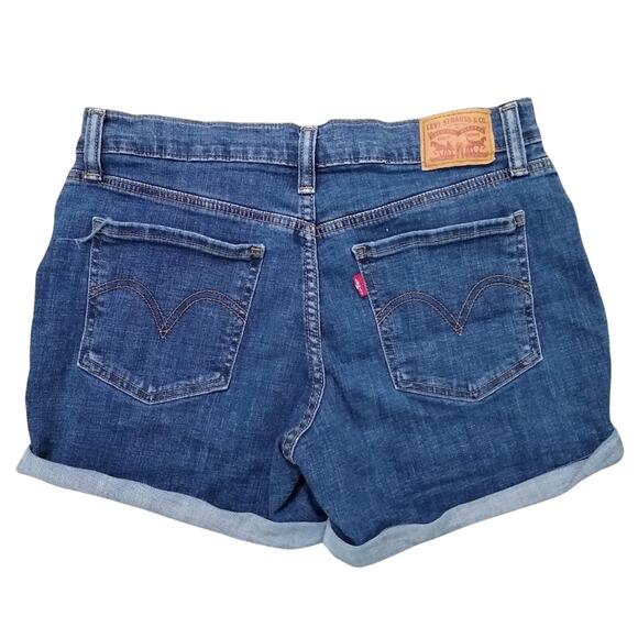 [J100] Levi's Mid Length Denim High Waist Shorts, Size 29 - Picture 2 of 4